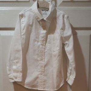 Cat & Jack Classic White Long Sleeve Button Down Shirt Size 4T